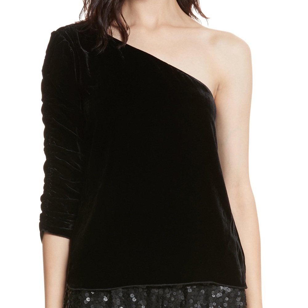 NWT Joie assymmetrical Velvet Caviar Blouse